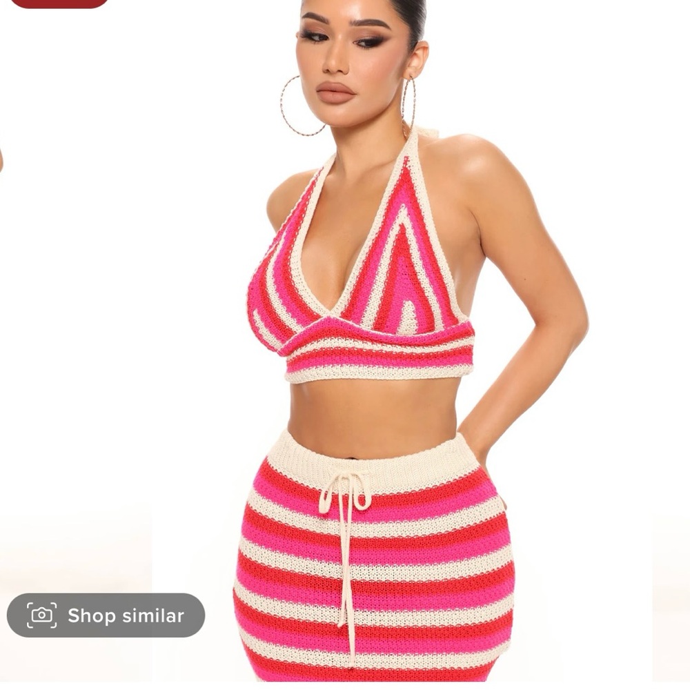 Mariyah Crochet Mini Skirt Set